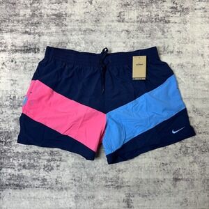 NWT‎ Nike Swim Vortex 5" Swimsuit Shorts Navy/Blue/Pink Men's XXL NESSF520-440